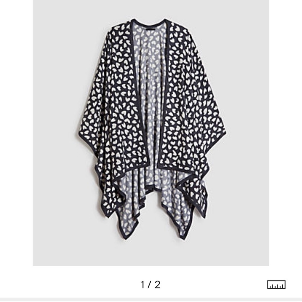 Ann Taylor Heart Poncho